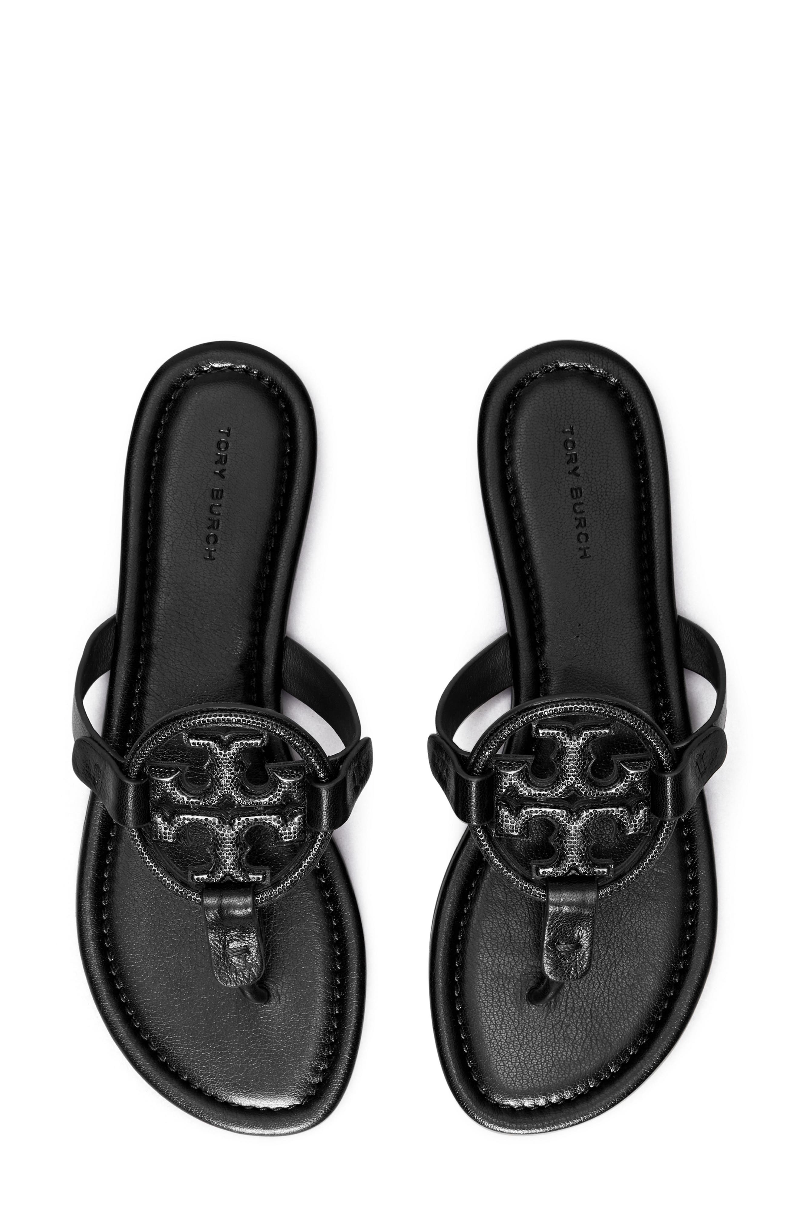 miller pave logo slide thong sandals