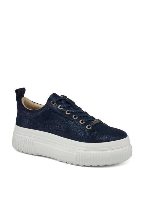 Jslides Footwear West Sneaker In Metallic Navy