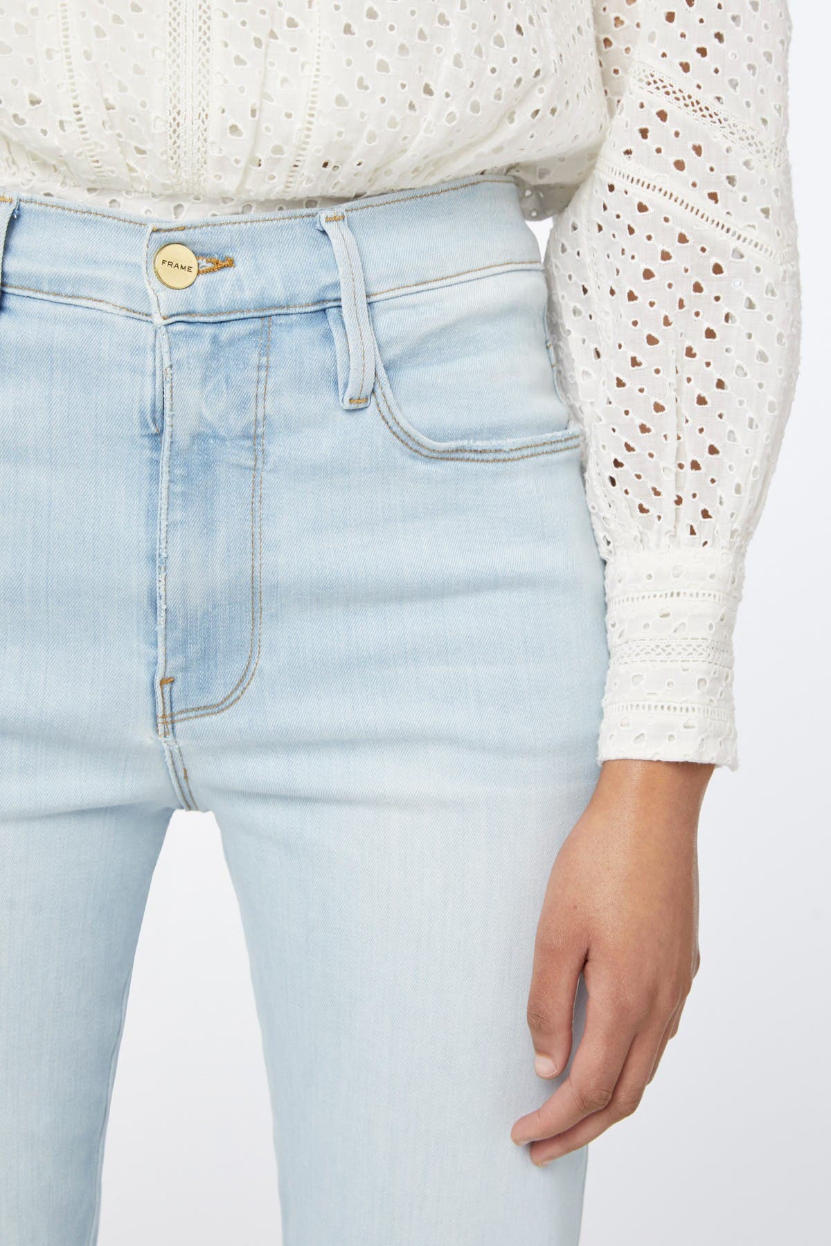 frame le sylvie raw edge jeans