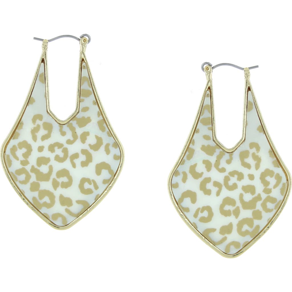 Shop Olivia Welles Gabriella Drop Earrings In Gold/white