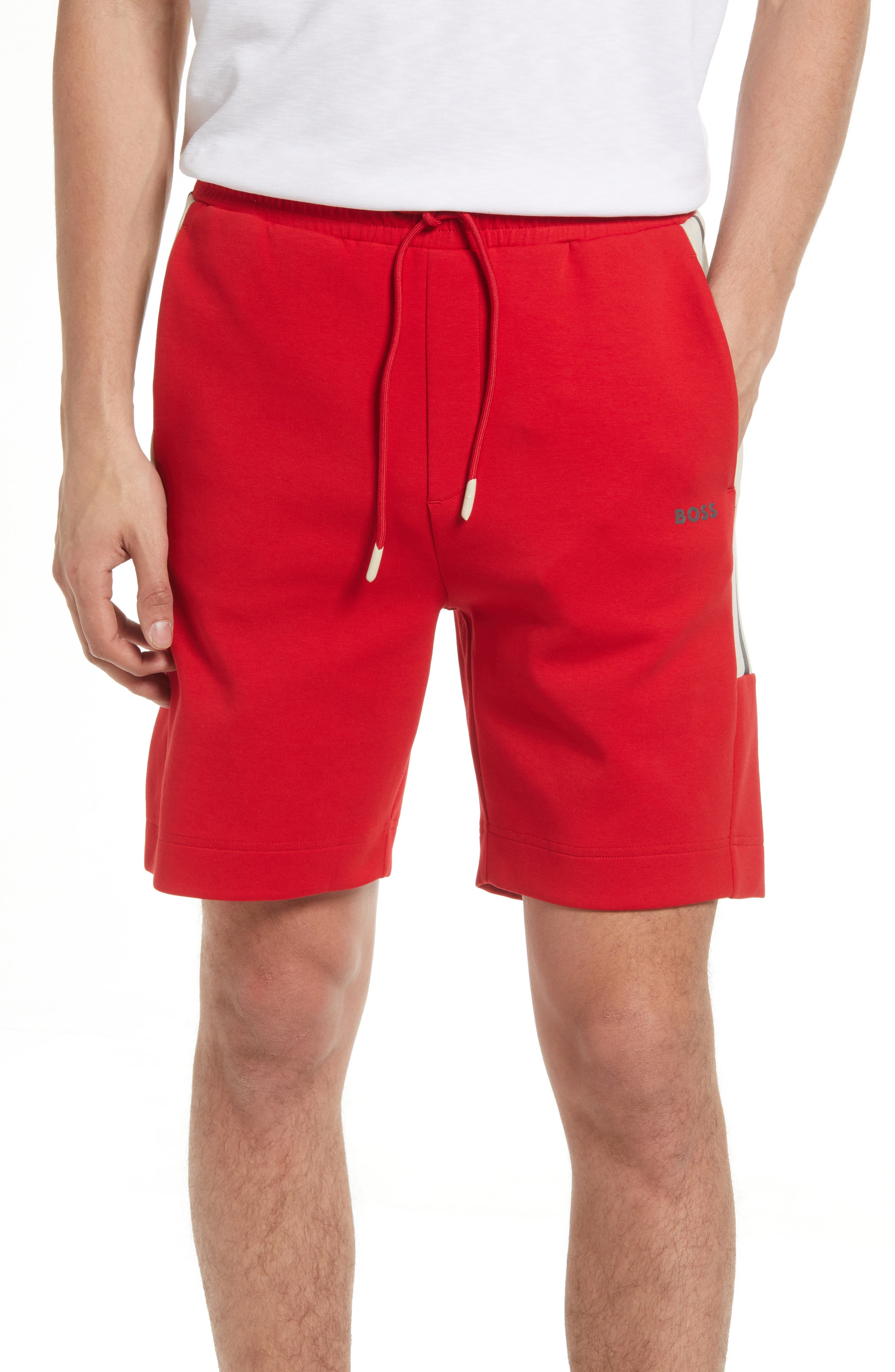 red shorts