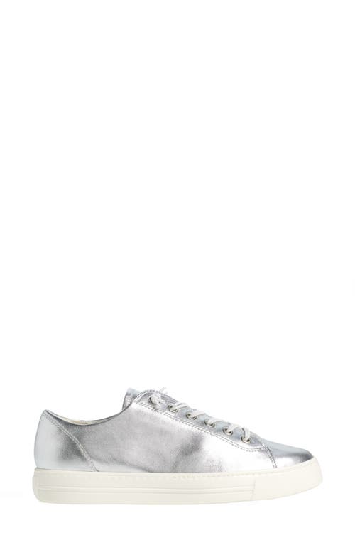 Shop Paul Green Hadley Platform Sneaker In Aluminium Metalic Nappa