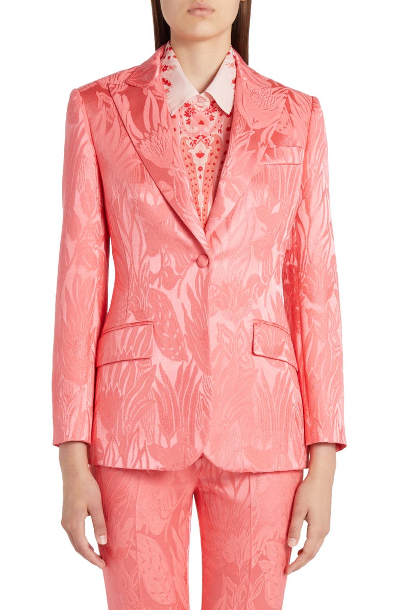 Etro Lily Floral Jacquard Single Breasted Blazer | Nordstrom