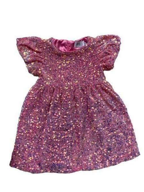 Lola + The Boys Babies'  Pretty Sequin Dress In Pink