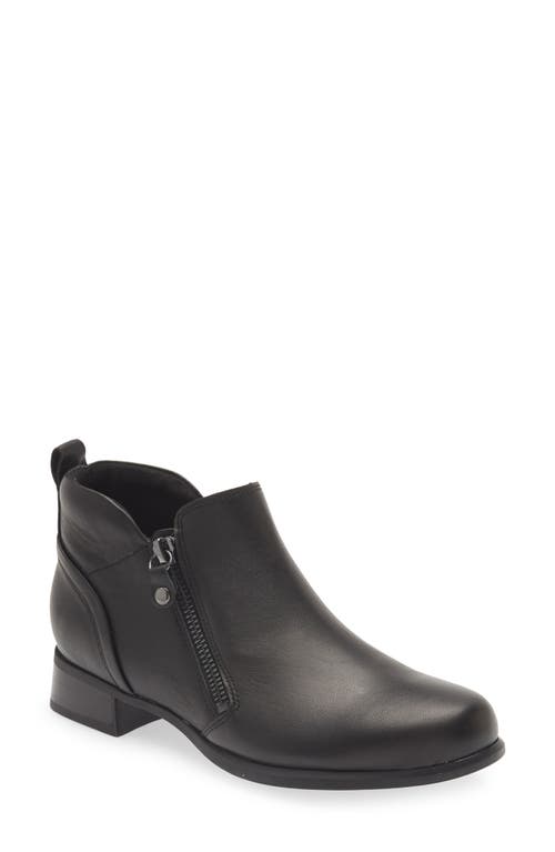 Munro Neko Zip Bootie Black Tumbled Calf Leather at Nordstrom,