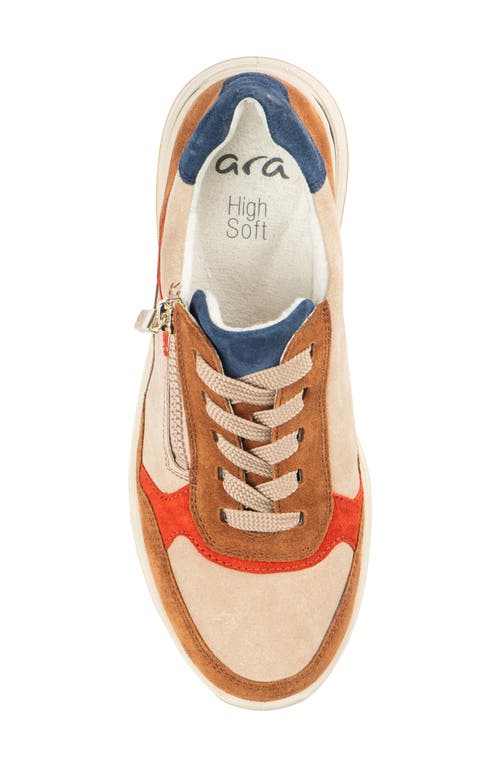 Shop Ara Gardenia Wedge Sneaker In Nuts/sand Pump/sesame