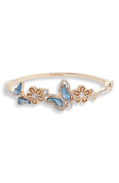 Marchesa Wonder Wings Butterfly Bangle in Gold/Blue/Cry at Nordstrom