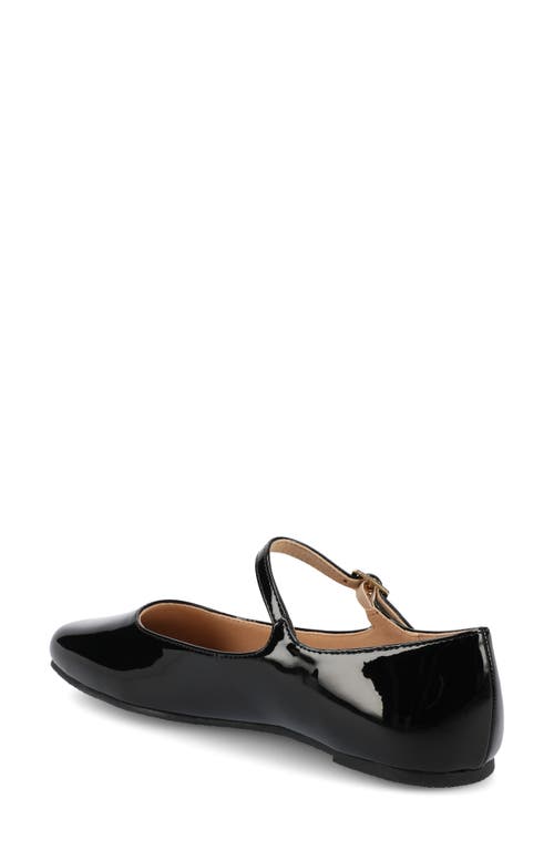 Shop Journee Collection Carrie Mary Jane Flat In Patent/black