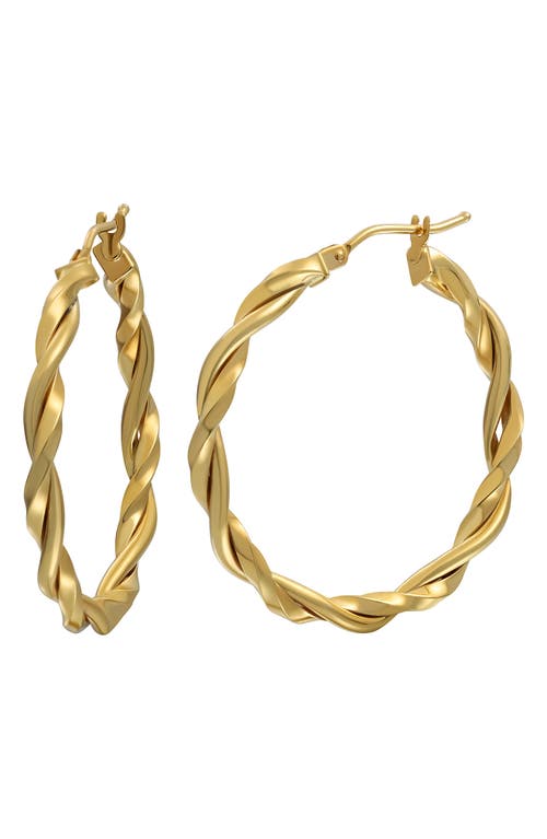 Bony Levy 14k Gold Twisted Hoop Earrings In 14k Yellow Gold