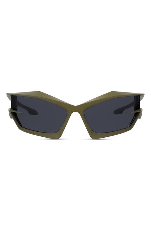 Givenchy Geometric Sunglasses in Matte Dark Green /Smoke at Nordstrom