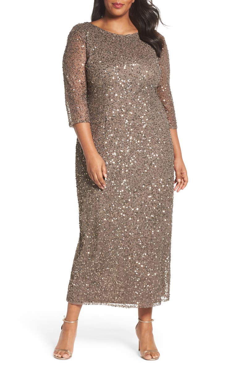 Pisarro Nights Cowl Back Beaded Gown (Plus Size) | Nordstrom