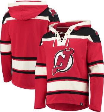 New Jersey Devils '47 Superior Lacer Pullover Hoodie - Cream