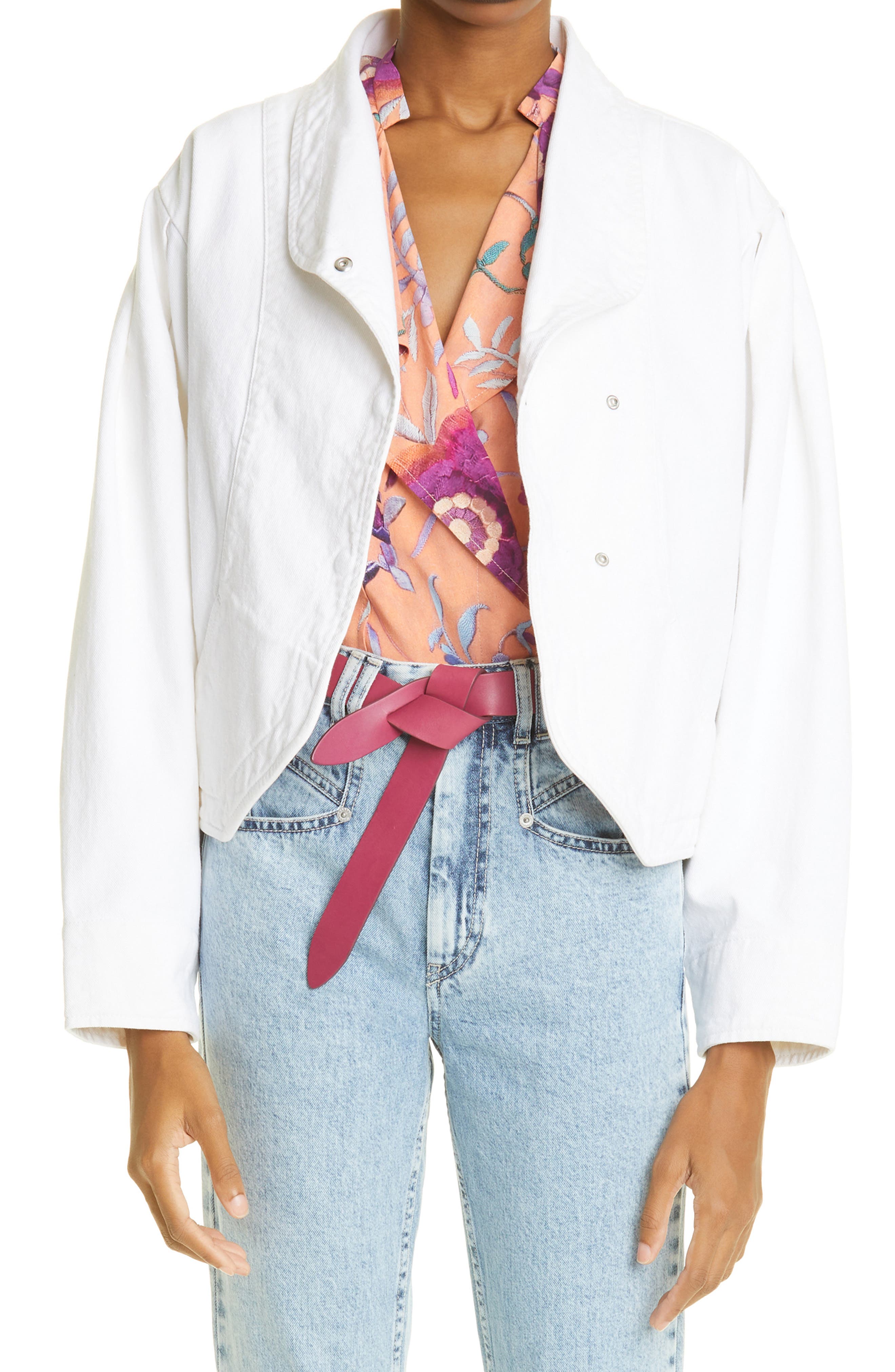 isabel marant white denim jacket