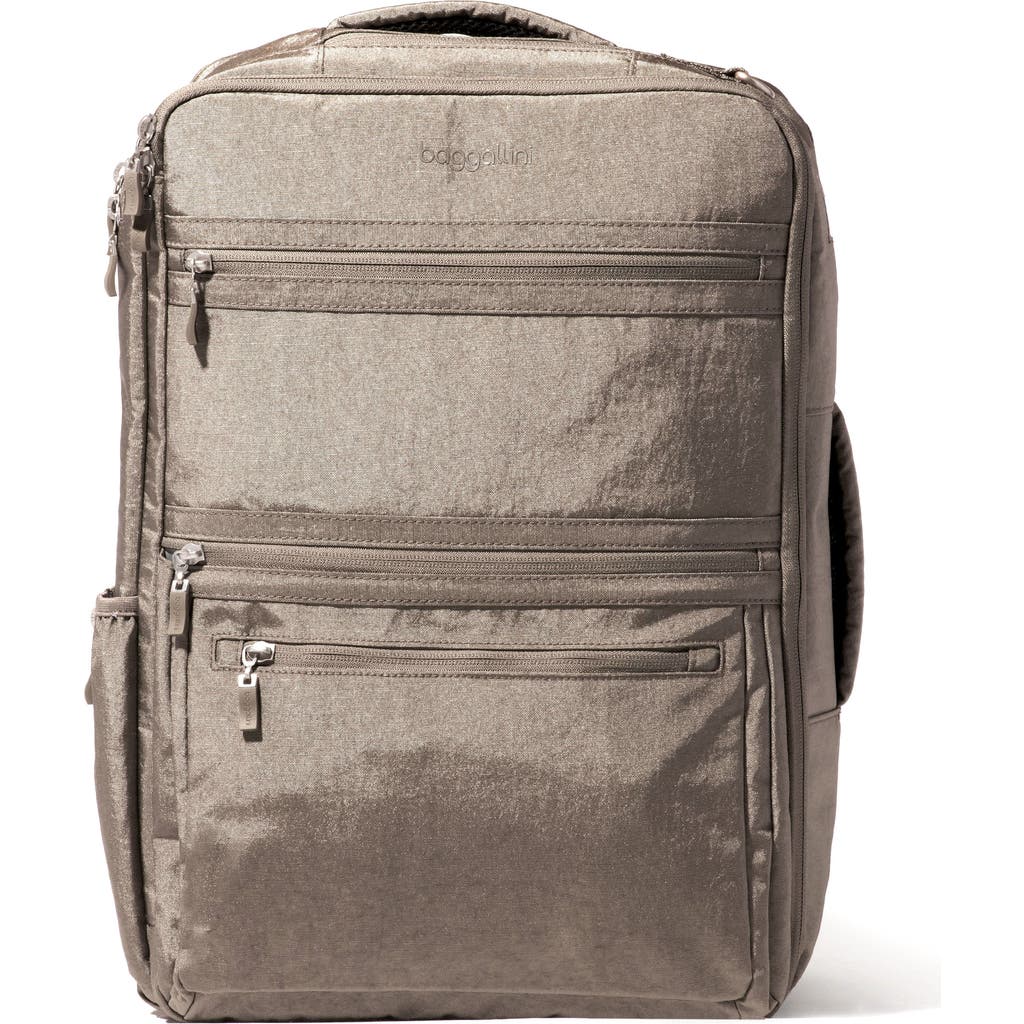 Baggallini Modern Convertible Travel Backpack In Sterling Shimmer