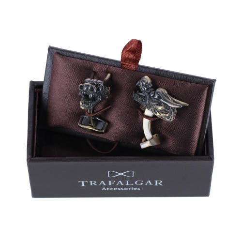 Shop Trafalgar Guardian Of Freedom Dragon Novelty Cufflinks In Silver