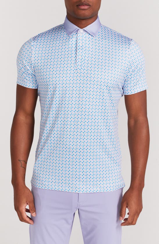 Shop Redvanly Cowley Performance Golf Polo In Baby Lavender