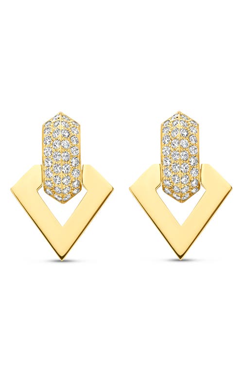 Brute Pavé Diamond Earrings in Gold
