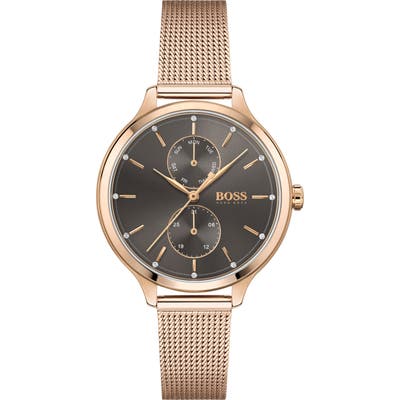 Boss Purity Multifunction Mesh Strap Watch, 37Mm