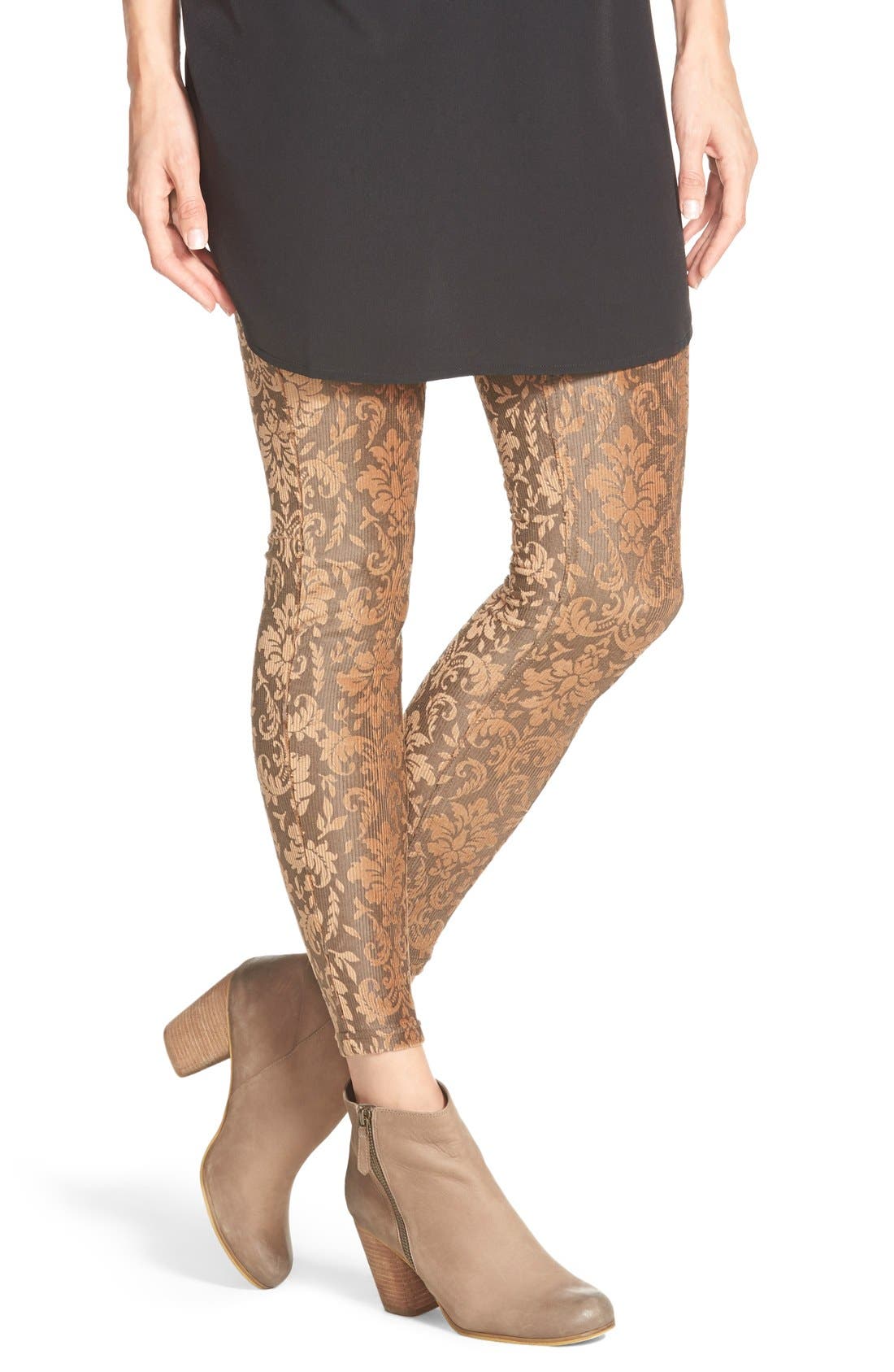 Hue Embossed Corduroy Leggings Nordstrom