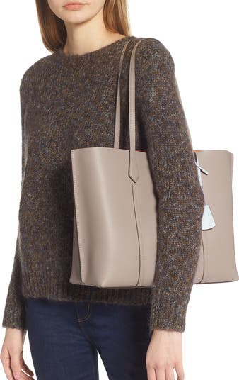 Tory burch perry discount tote grey heron