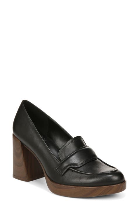 Platform clearance heel loafers