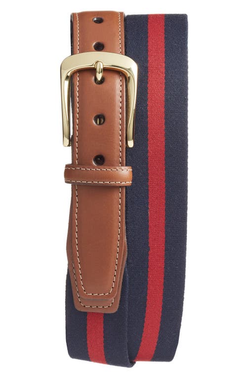 Shop Torino European Surcingle Belt In Navy/red