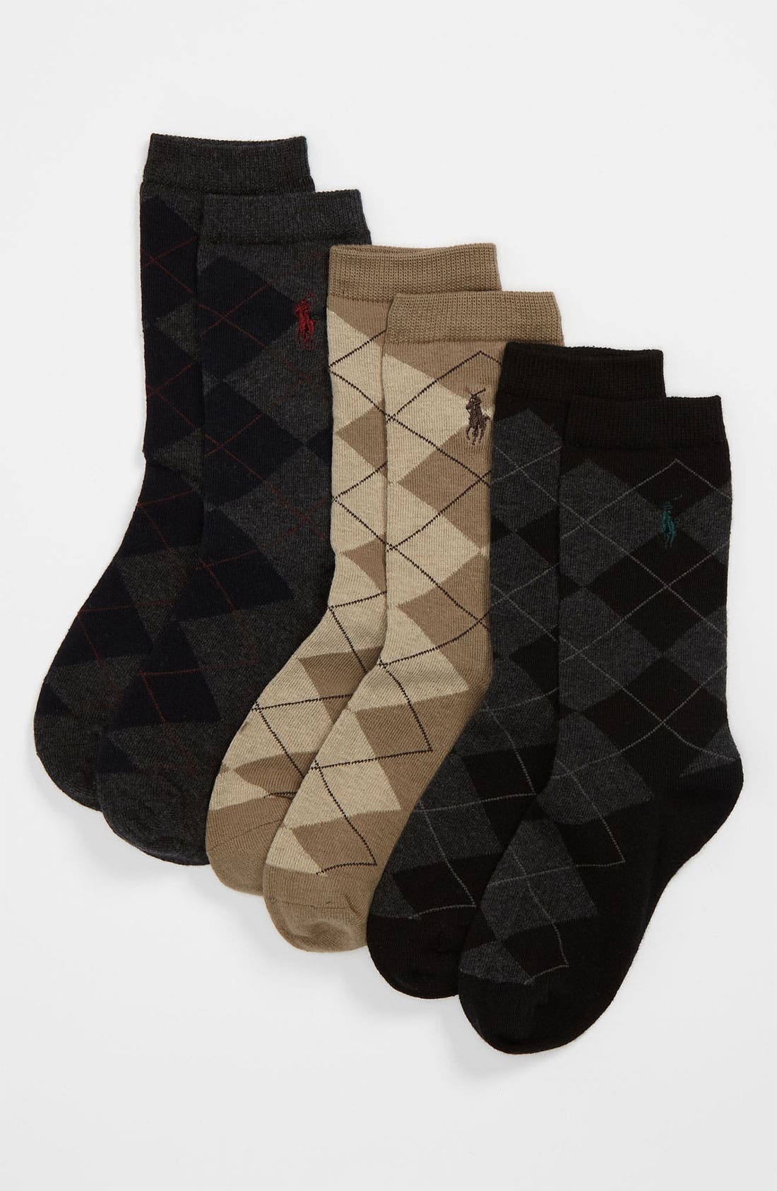 Polo Ralph Lauren Argyle Crew Socks (3Pack) (Toddler) Nordstrom