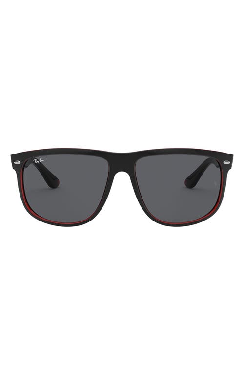 Shop Ray Ban Ray-ban Boyfriend 60mm Flat Top Sunglasses In Black