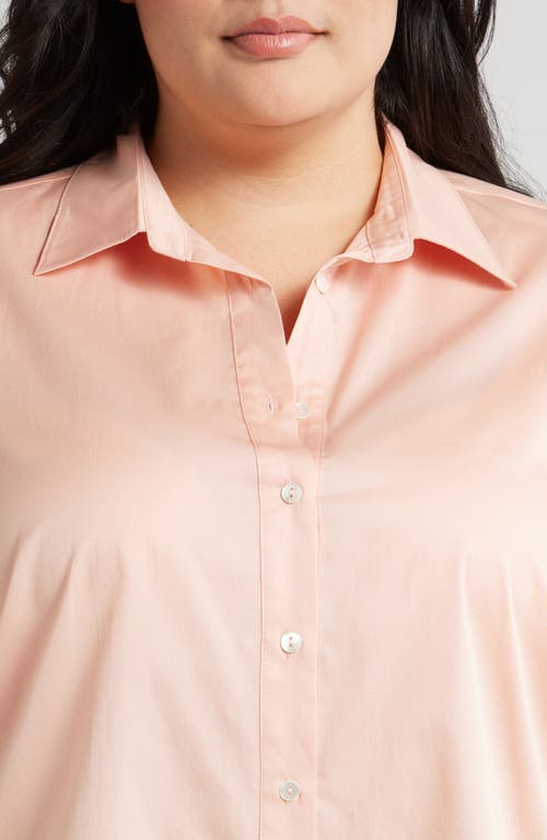HARSHMAN HARSHMAN BERNADINA ELBOW SLEEVE COTTON BUTTON-UP SHIRT