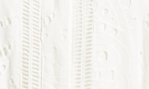 Shop Ciebon Isabella Cotton Eyelet Maxi Shirtdress In White