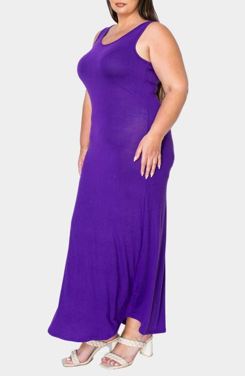 Shop L I V D Everyday Essential Tank Maxi Dress In Purple