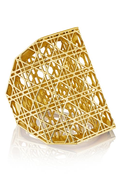 ManLuu Cane Maxi Ring in 18K Gold Vermeil