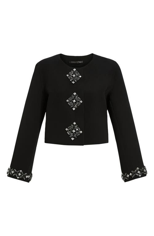 MARINA RINALDI MARINA RINALDI MABEL RHINESTONE CADY JACKET 