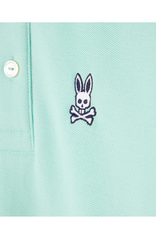 Shop Psycho Bunny Kids' Southport Cotton Piqué Knit Polo In Beach Glass