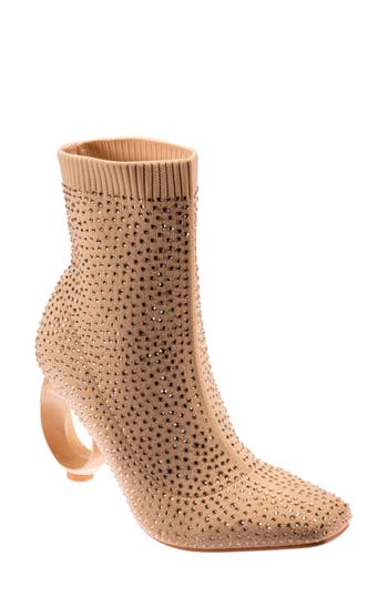 Ninety Union Barb Round Heel Bootie In Beige
