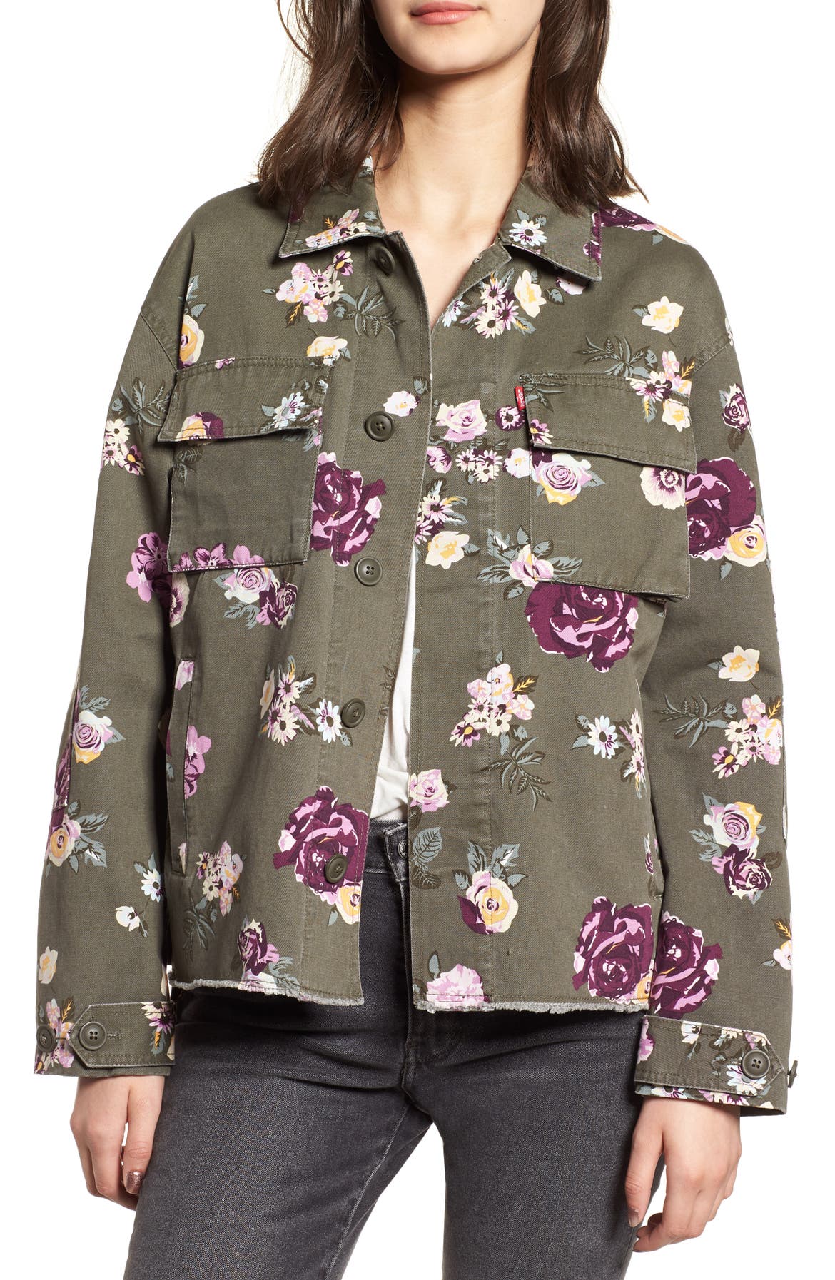 Levi's® Oversize Cotton Canvas Camo Shirt Jacket | Nordstrom