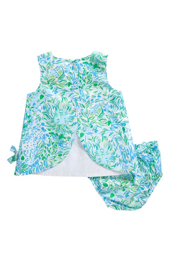 Shop Lilly Pulitzer ® Lilly Floral Dress & Bloomers In Hydra Blue Dandy Lions