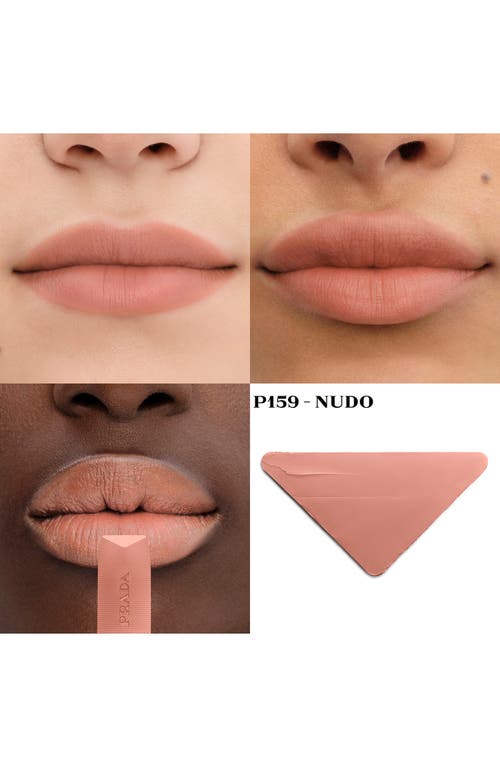 Prada Monochrome Soft Matte Refillable Lipstick In P159 Nudo - Warm Nude