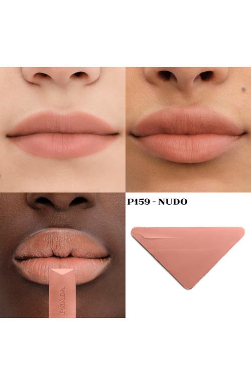 Shop Prada Monochrome Soft Matte Refillable Lipstick In P159 Nudo - Warm Nude