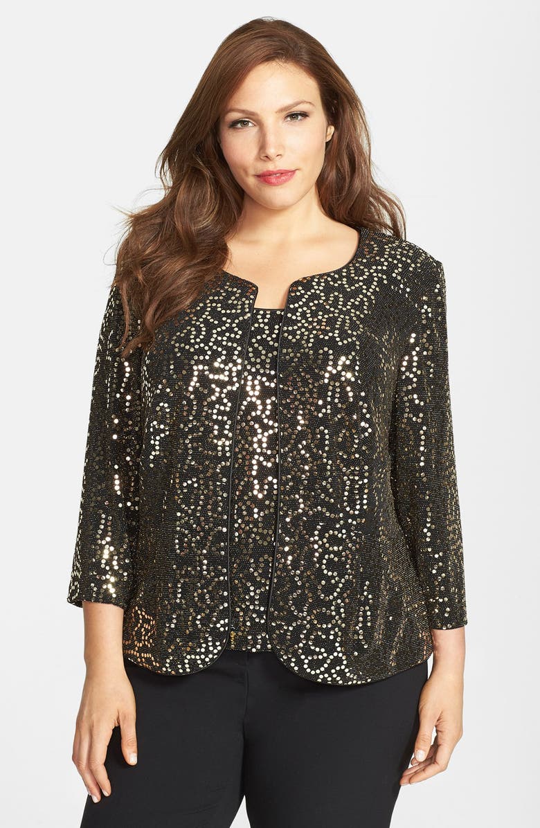 Alex Evenings Sequin Tank & Jacket Set (Plus Size) | Nordstrom