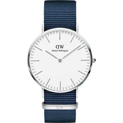 Daniel Wellington Classic Nylon Strap Watch, 40Mm