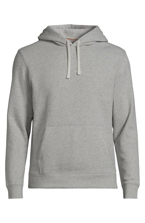 Shop Lands' End Long Sleeve Serious Sweats Pullover Hoodie In Gray Heather