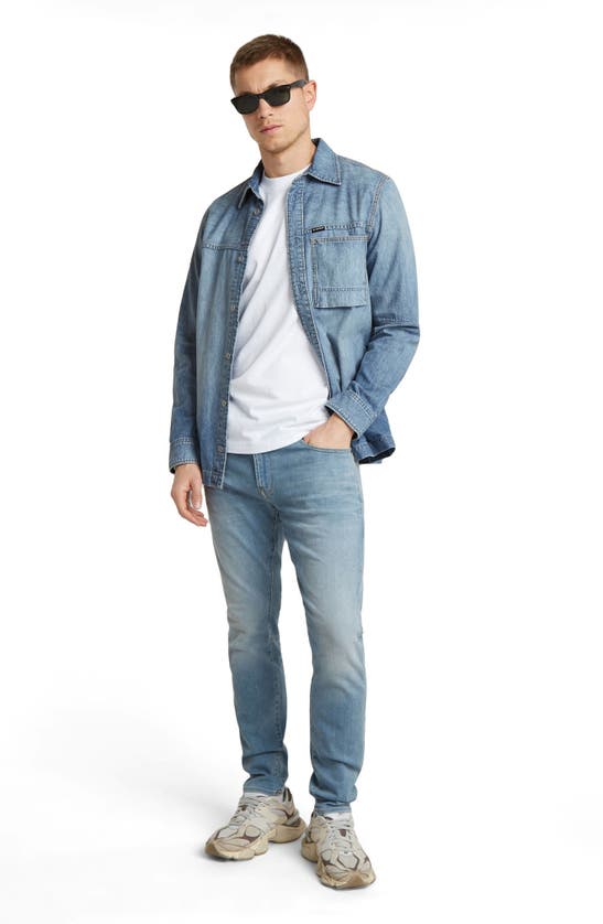 Shop G-star Revend Skinny Jeans In Light Indigo Aged