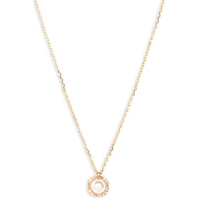 Kate Spade New York Pave Round Mini Pendant Necklace