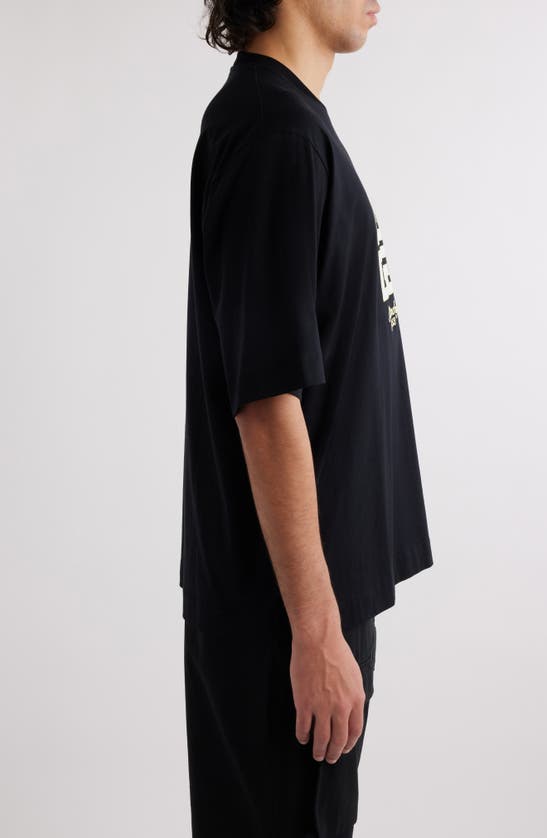 Shop Givenchy New Studio Fit Oversize Logo Graphic T-shirt In Black