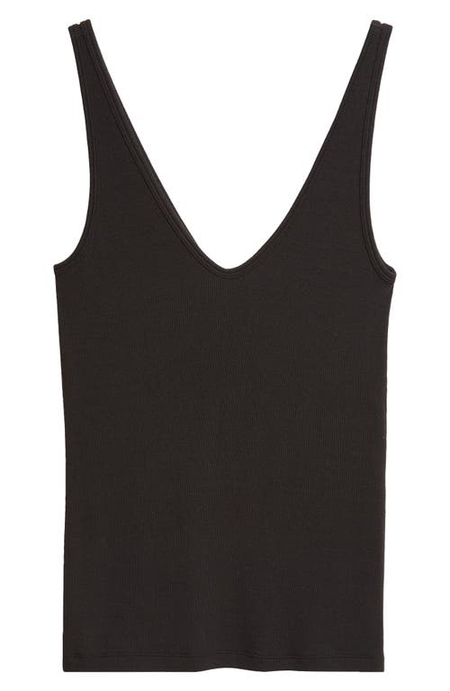 Shop Atm Anthony Thomas Melillo V-neck Rib Tank In Black