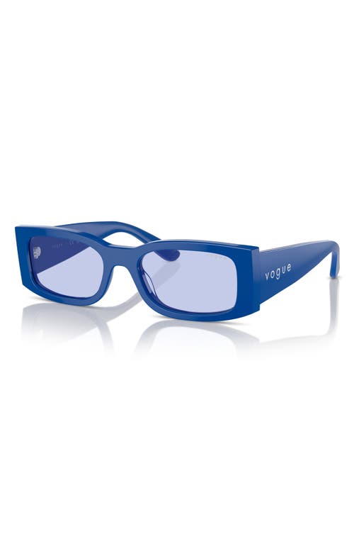Vogue 53mm Rectangular Sunglasses In Blue