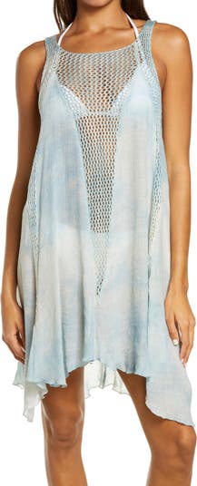 Elan Crochet Inset Cover-Up Dress | Nordstrom