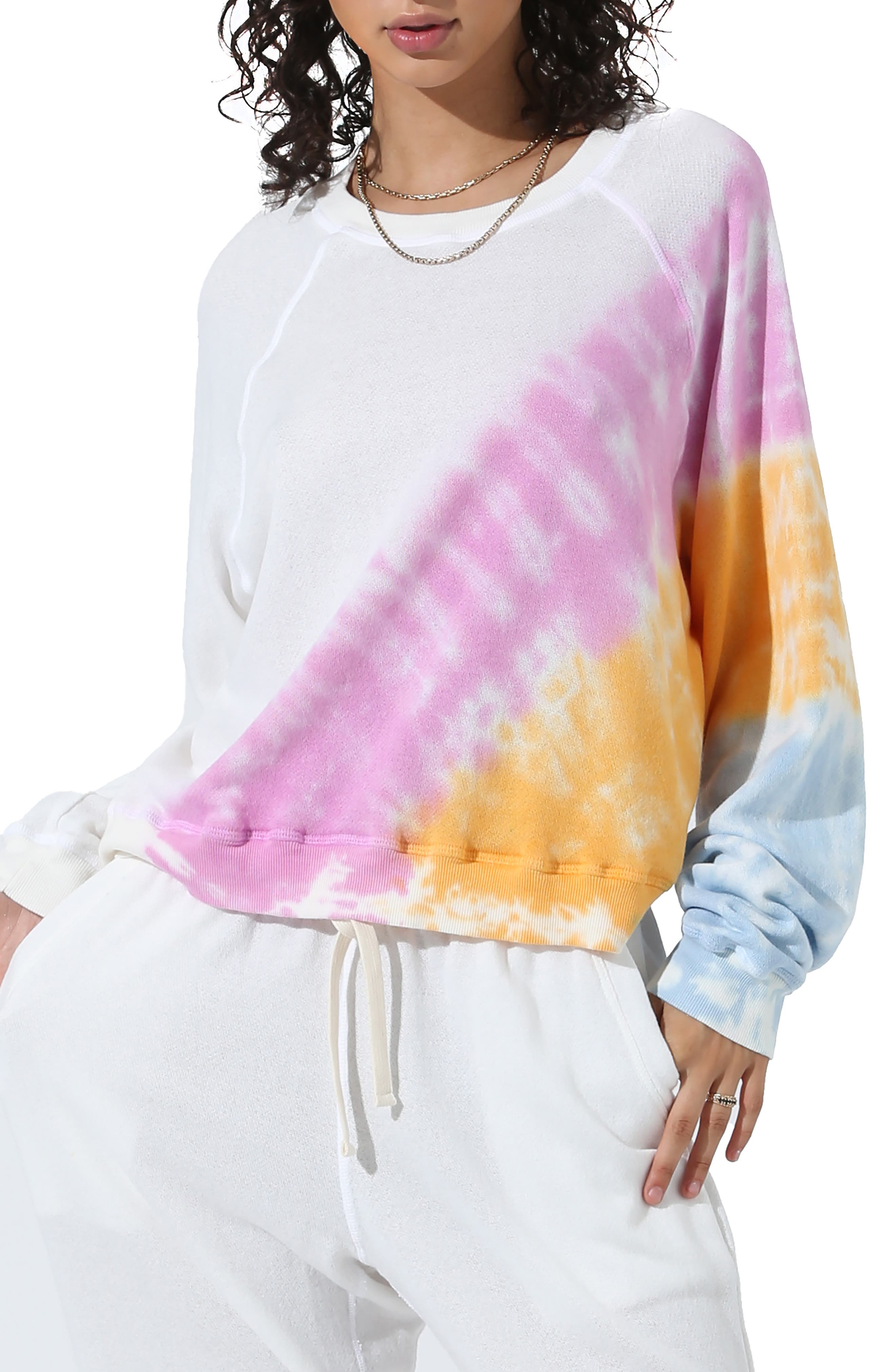 ELECTRIC AND ROSE Electric & Rose Farrow Tie Dye Pullover Nordstromrack