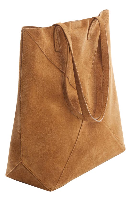 Shop Mango Shopper Bag In Medium Brown